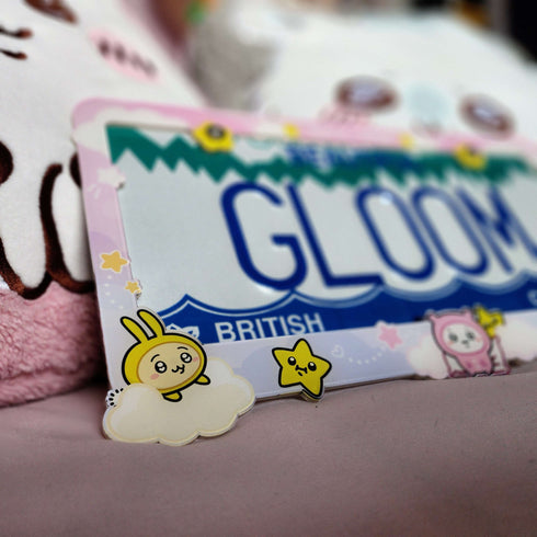 Kawaii Chiikawa Sleepy License Plate Frame