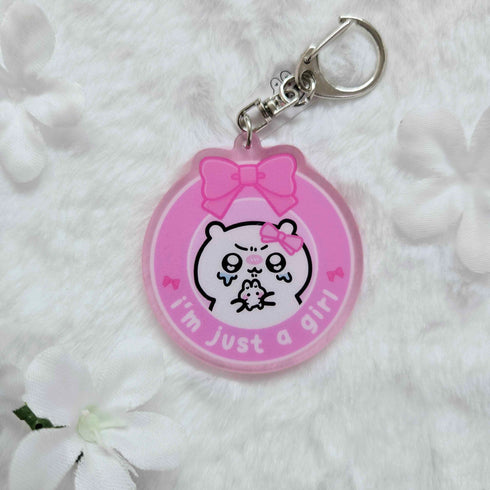 I'm Just a Girl Meme Chiikawa Keychain
