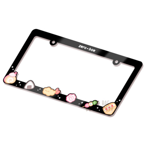 Japanese Konbini Snacks License Plate Frame