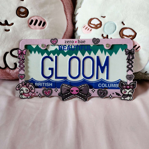 Gothic Lolita Kuro Melo License Plate Frame