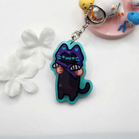 Val Omen Cat Keychain