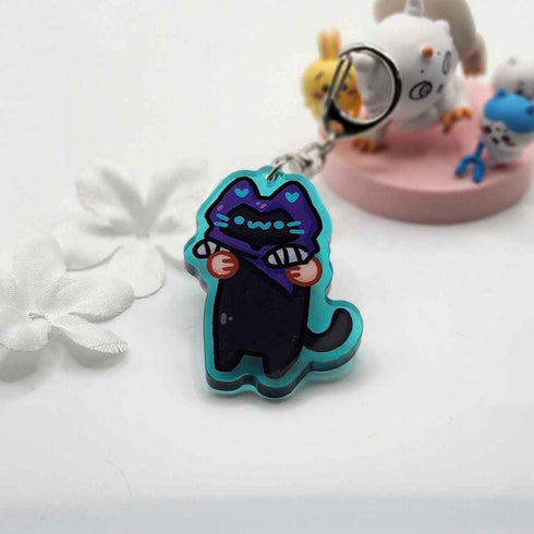Val Omen Cat Keychain