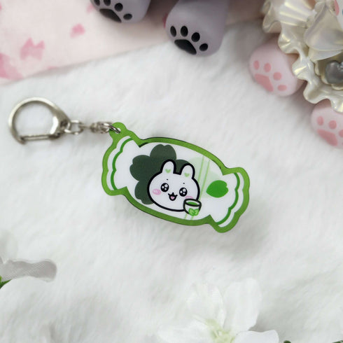 Rabbit Candy Matcha Green Tea Acrylic Keychain