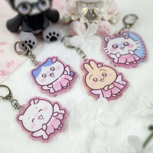 Chiikawa Momonga Sakura Fairy Acrylic Keychain