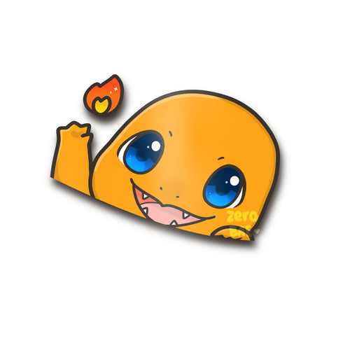 Flame Dino Vinyl Peeker