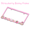 B GRADE Strawberry Desserts Bunny License Plate Frame
